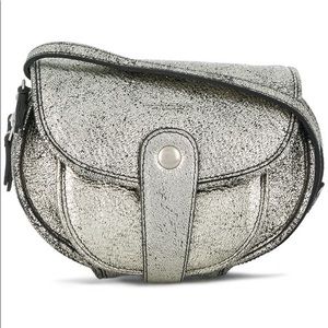Jerome Dreyfuss Momo Metallic Silver Leather Bag
